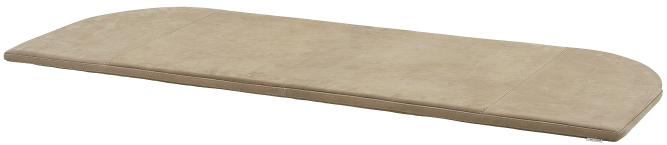 Siddepude til loungebænk Kristina Dam Bauhaus H4x62x165 cm nubuck læder lysebrun