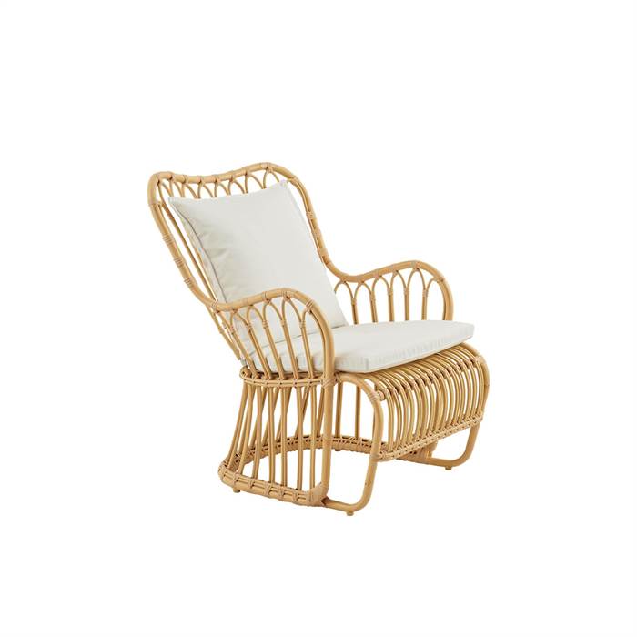 Sika Design Tulip Lænestol - Natural - inkl. B450 hvid hynde + pude Quick Dry - B450-White : Erling Christensen Møbler