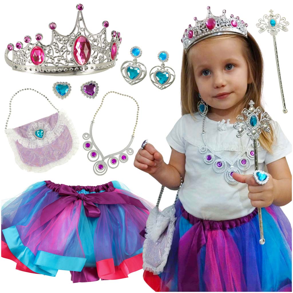 Kostume dronning kostume prinsesse krone håndtaske 9 elementer