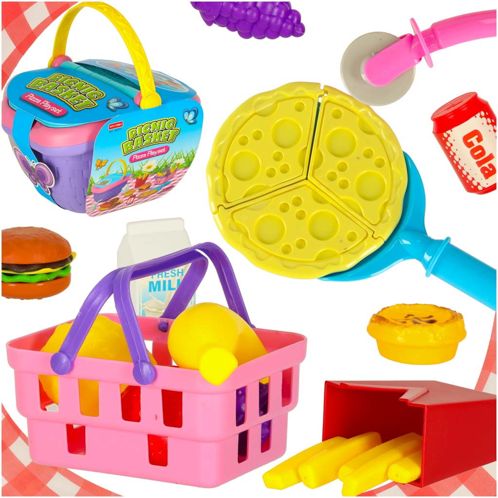 Picnickurv fastfood pizza burger madforsyninger picnic snacks
