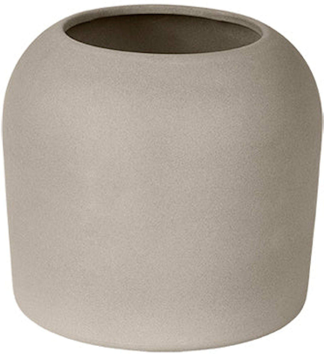 Vase Kristina Dam Dome terracotta gråmattet finish Ø16 x H14 cm med vandtæt belægning