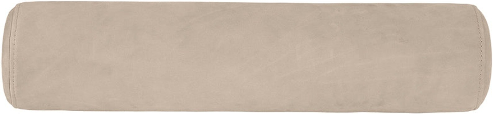 Bolsterpude Kristina Dam Minimal i gråbrunt analinlæder Ø16x70 cm