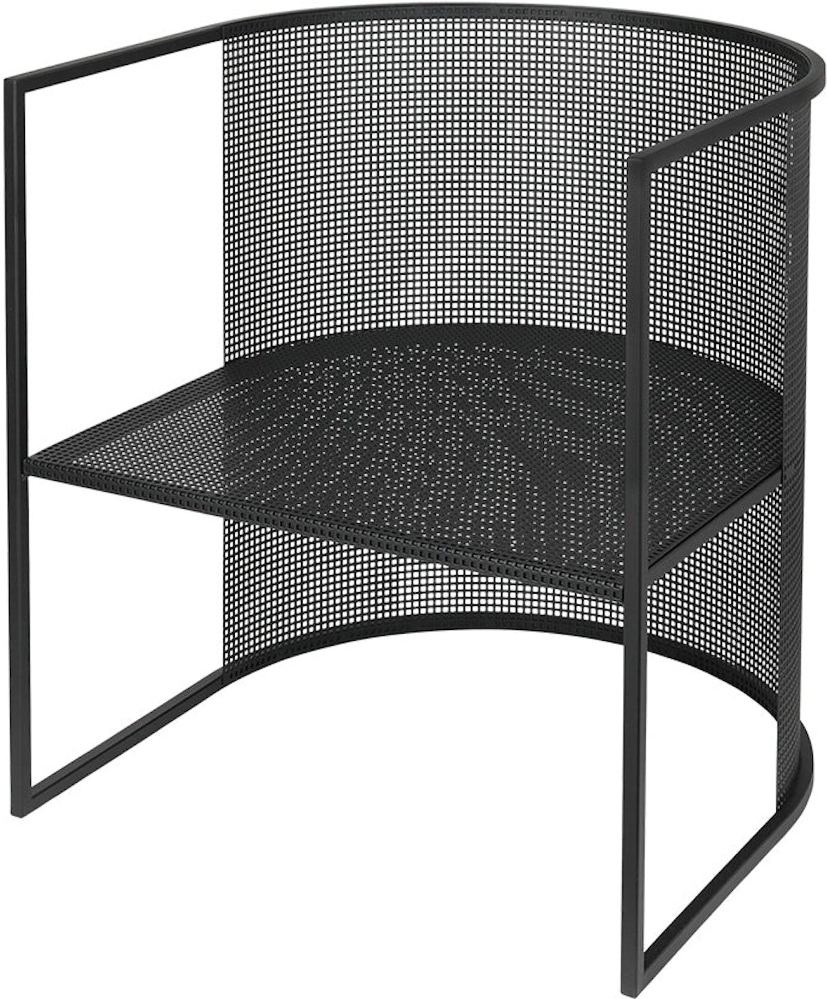 Loungestol Kristina Dam Bauhaus / lænestol sort rustfrit stål