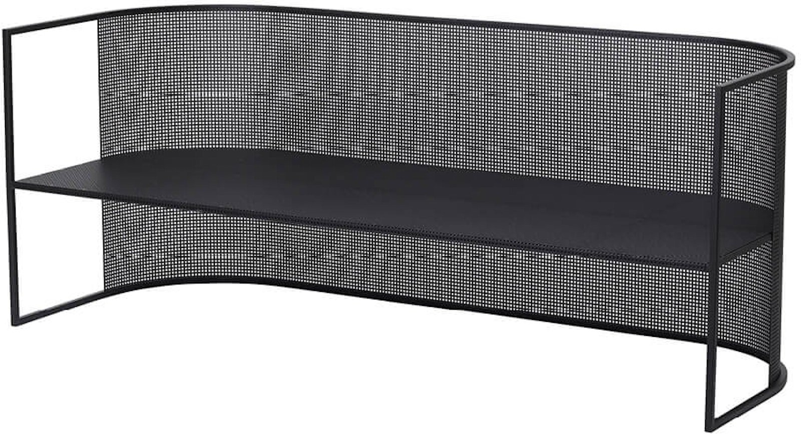 Sofabænk Kristina Dam Bauhaus Loungesofa i rustfrit stål sort 170x64x67 cm
