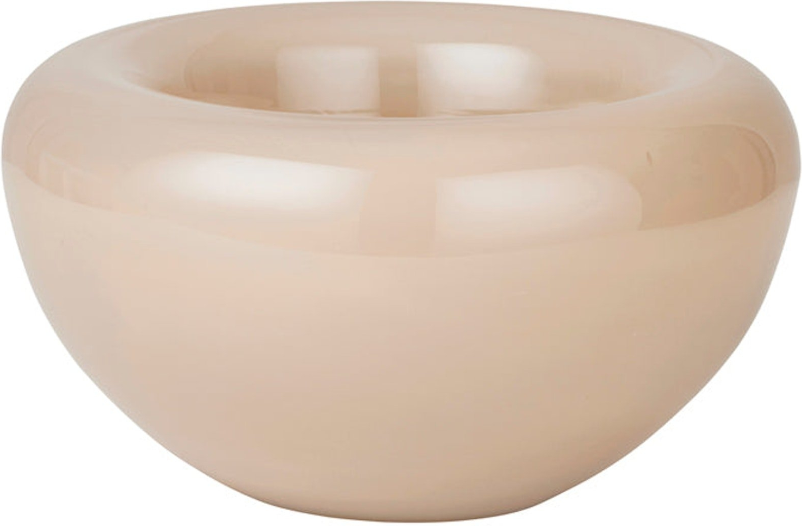 Skål Kristina Dam Opal beige i glas Ø25 x H13 cm