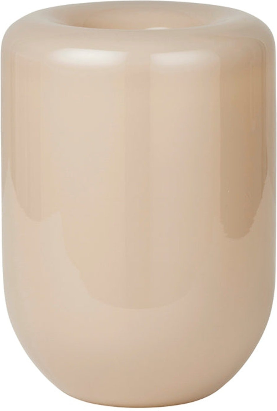 Vase Kristina Dam Opal mundblæst glas blomstervase Ø14 x H20 cm beige