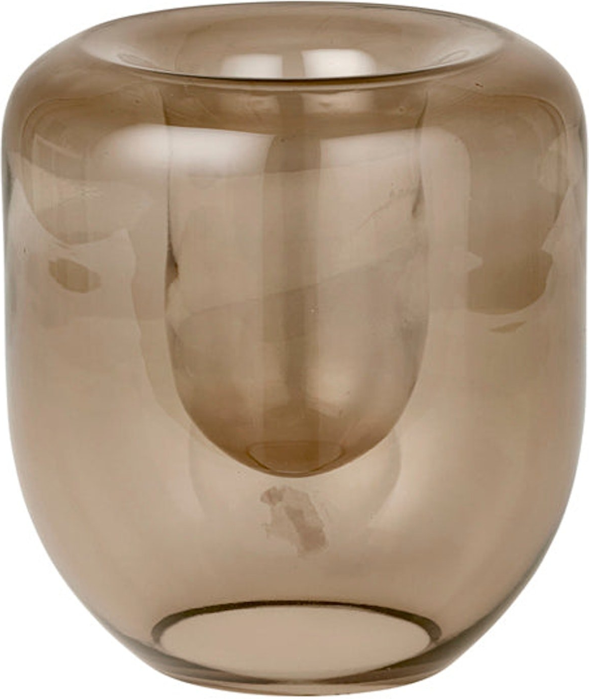 Glasvase Kristina Dam Opal brun Ø14 x H16 cm