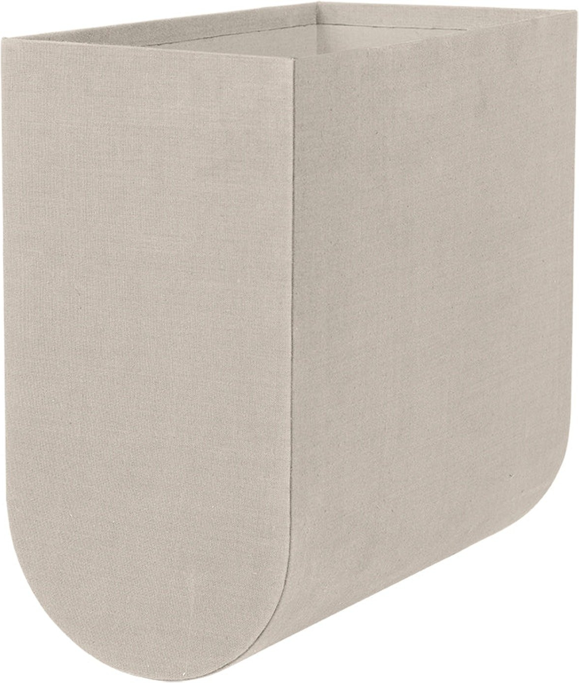 Opbevaringskasse Kristina Dam Curved grå bomuldspap modulær boks 39x20x40 cm sammenkoblingsbar