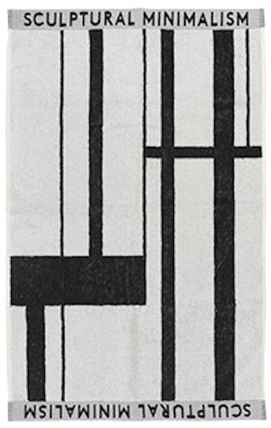 Håndklæde, badehåndklæde Kristina Dam Minimal  -  Bomuld, Sort/Hvid, 50Ã80 cm