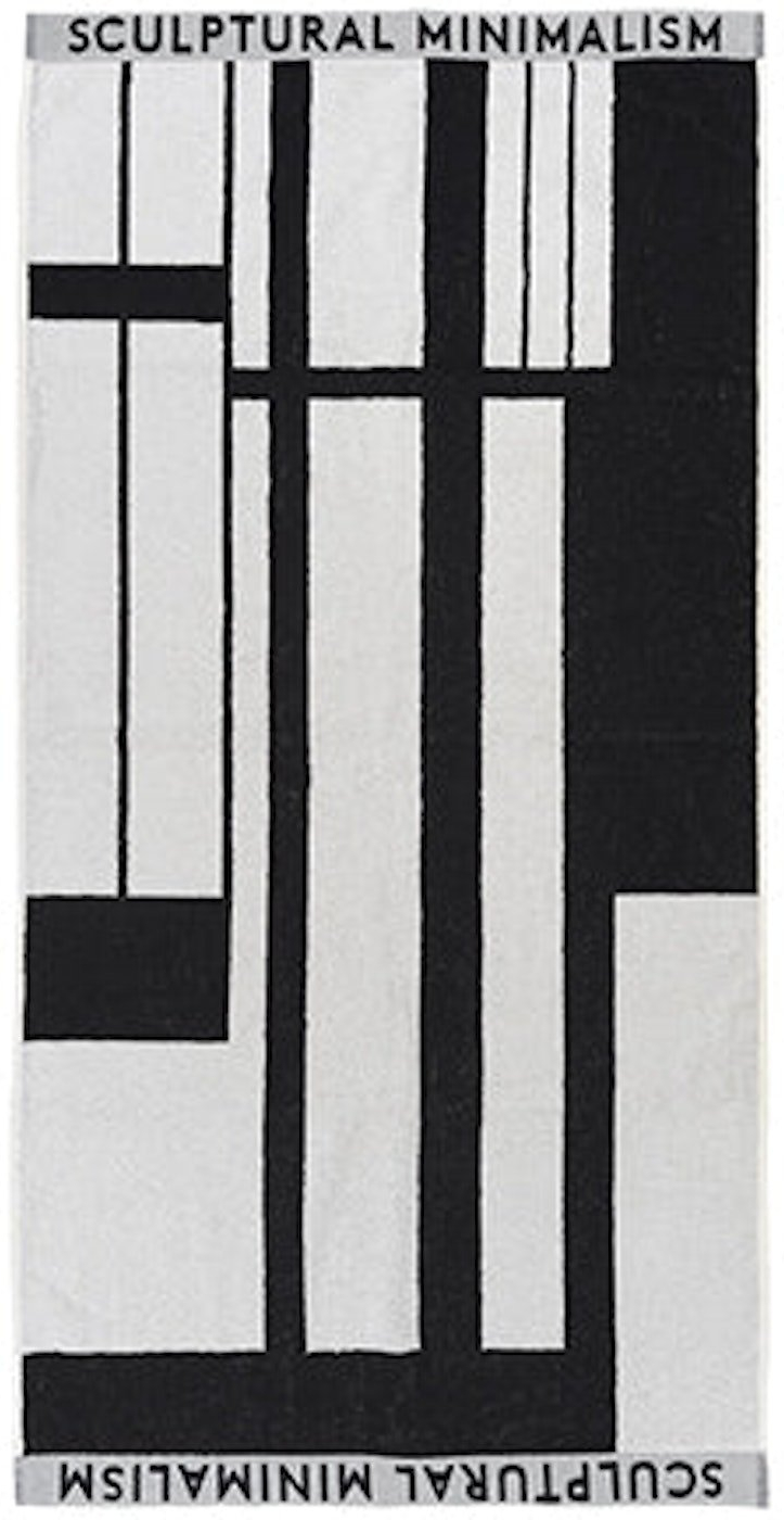 Badehåndklæde/håndklæde Kristina Dam Minimal bomuld 70 x 140 cm sort/hvid