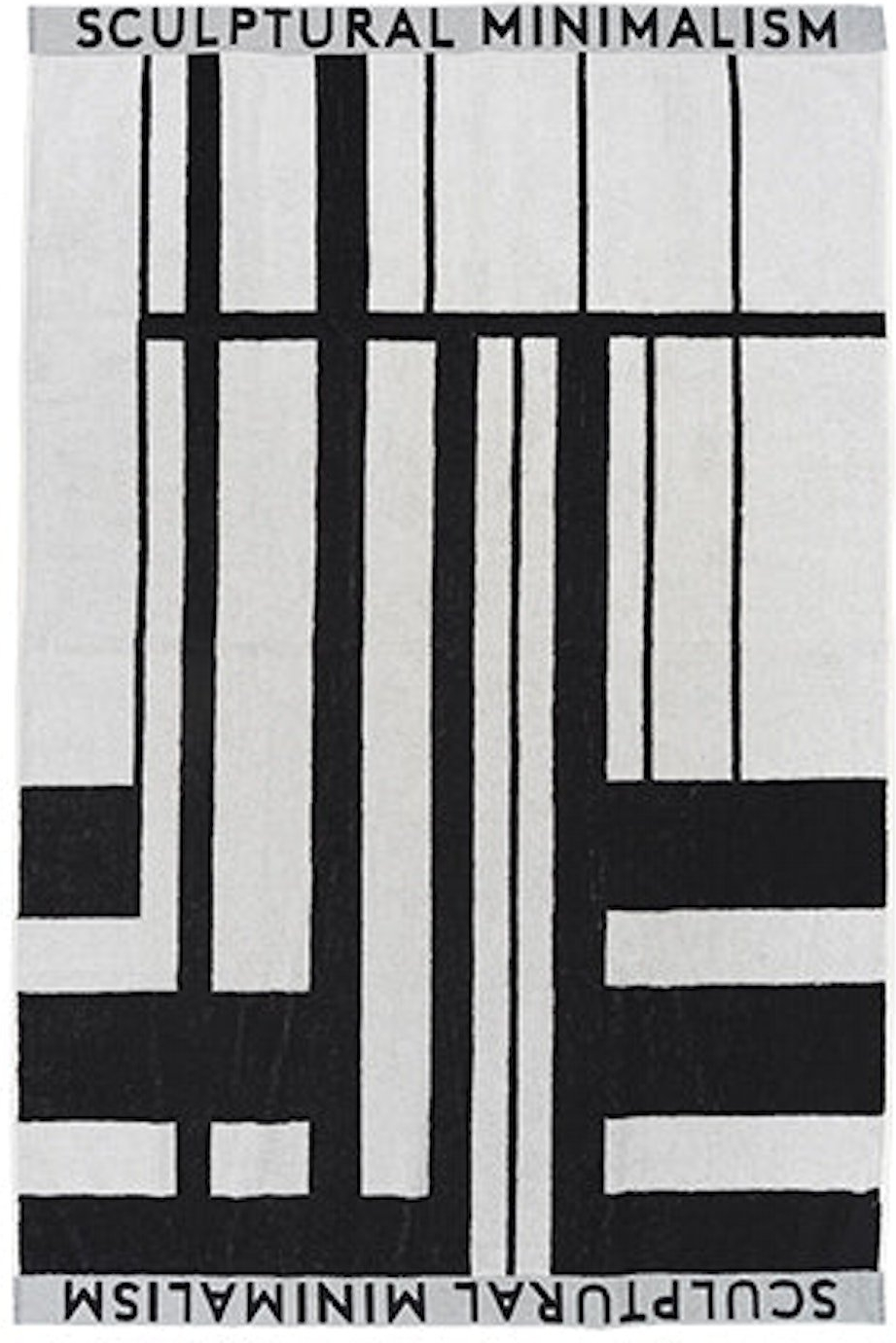 Badehåndklæde Kristina Dam Minimal Sort/Hvid 100x150 cm Bomuld
