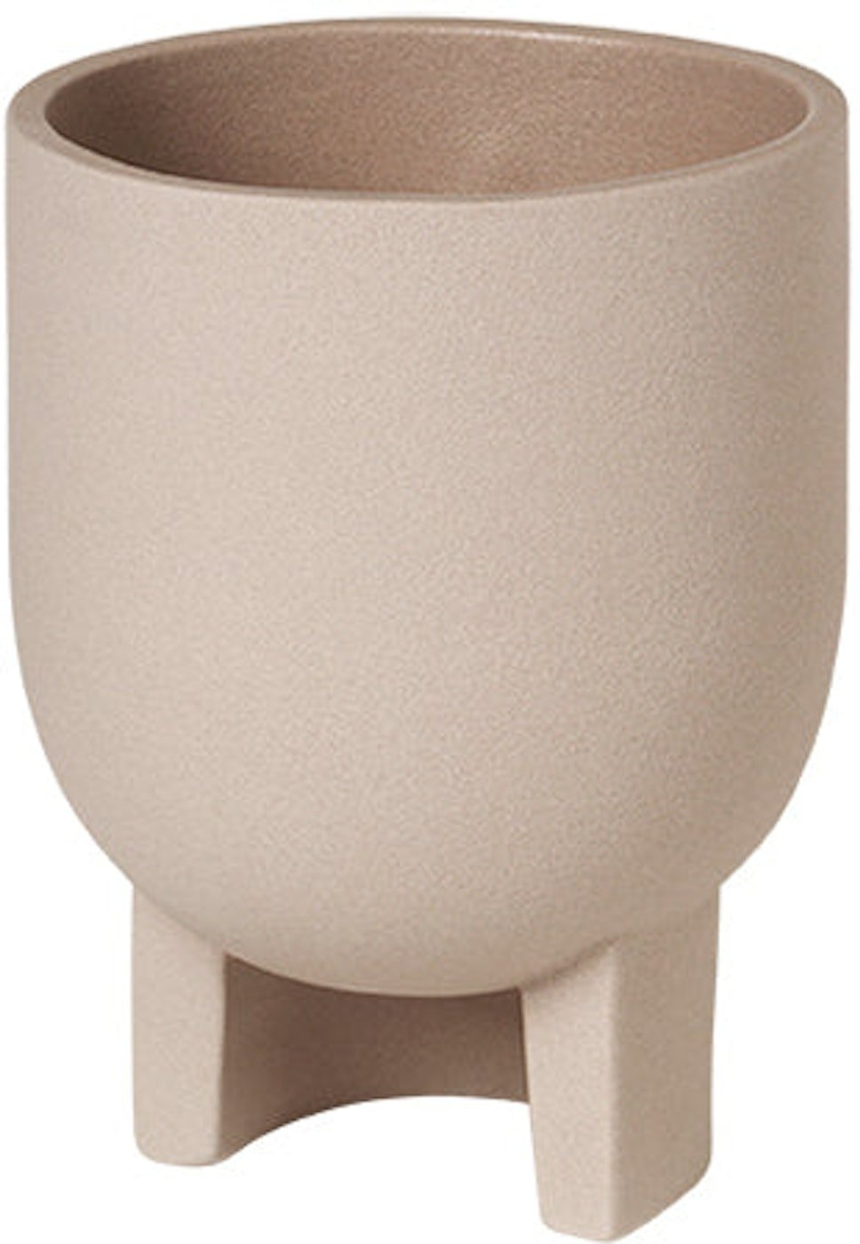 Urtepotte Kristina Dam Serene sandfarvet terracotta Ø12ÃH16 cm skulpturel halvcirkelfod