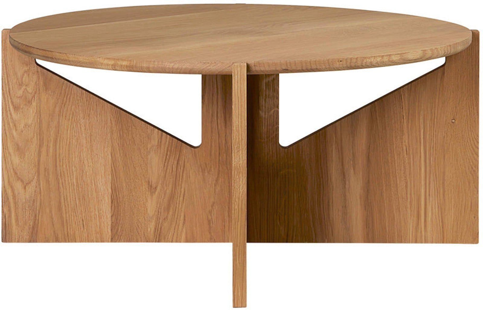 Sofabord loungebord Kristina Dam Simple XL Ø78 x H36 cm mørk natur eg