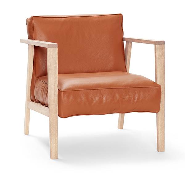 Andersen Furniture LC1 Loungestol - Hvidpigmenteret eg og Sevilla cognac læder  : Erling Christensen Møbler