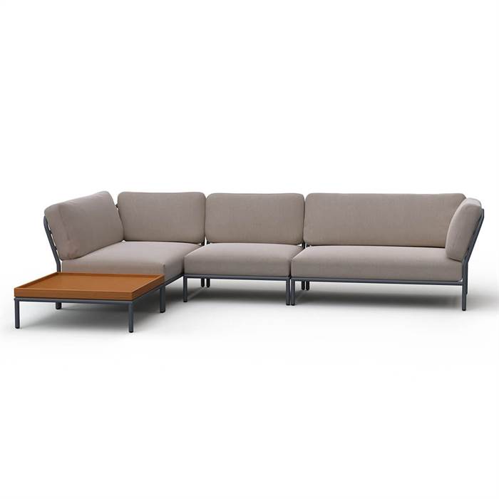 HOUE - LEVEL loungesæt - Setting 1 - Ash - Stofgruppe Sunbrella Heritage  : Erling Christensen Møbler
