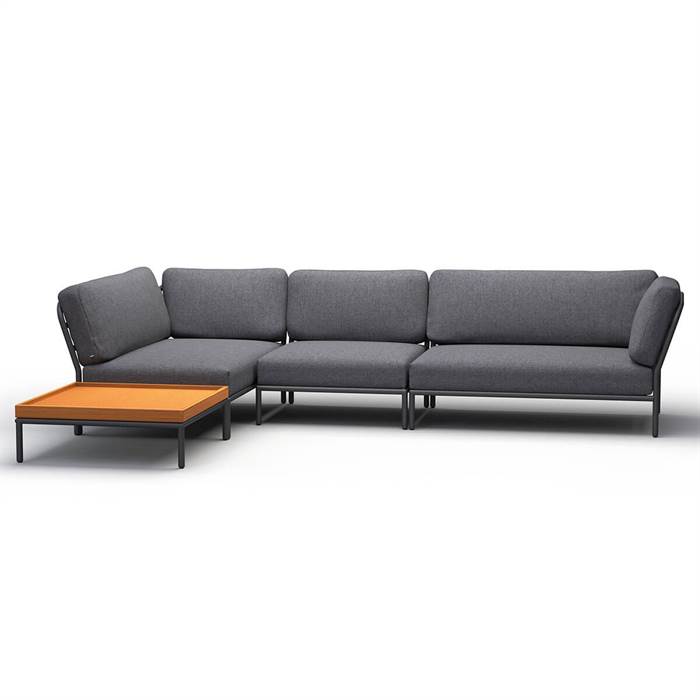 HOUE - LEVEL loungesæt - Setting 1 - Dark grey - Stofgruppe Basic  : Erling Christensen Møbler