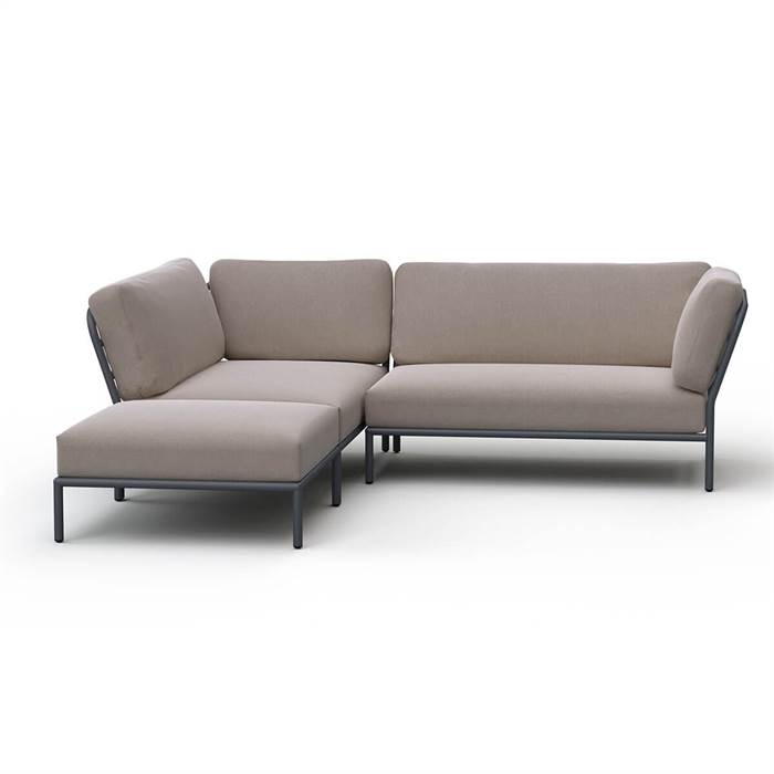 HOUE - LEVEL loungesæt - Setting 4 - Ash - Stofgruppe Sunbrella Heritage  : Erling Christensen Møbler
