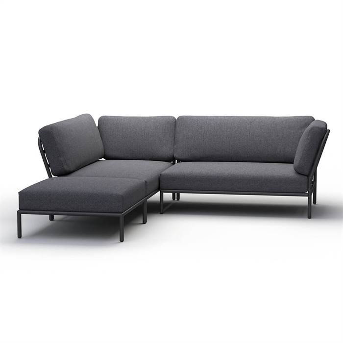 HOUE - LEVEL loungesæt - Setting 4 - Dark grey - Stofgruppe Basic  : Erling Christensen Møbler