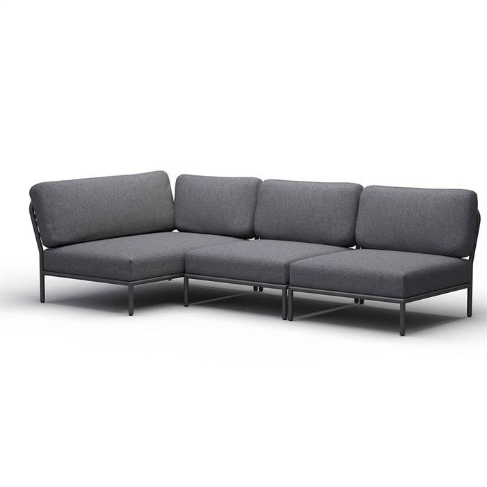 HOUE - LEVEL loungesæt - Setting 6 - Grey - Stofgruppe Basic  : Erling Christensen Møbler