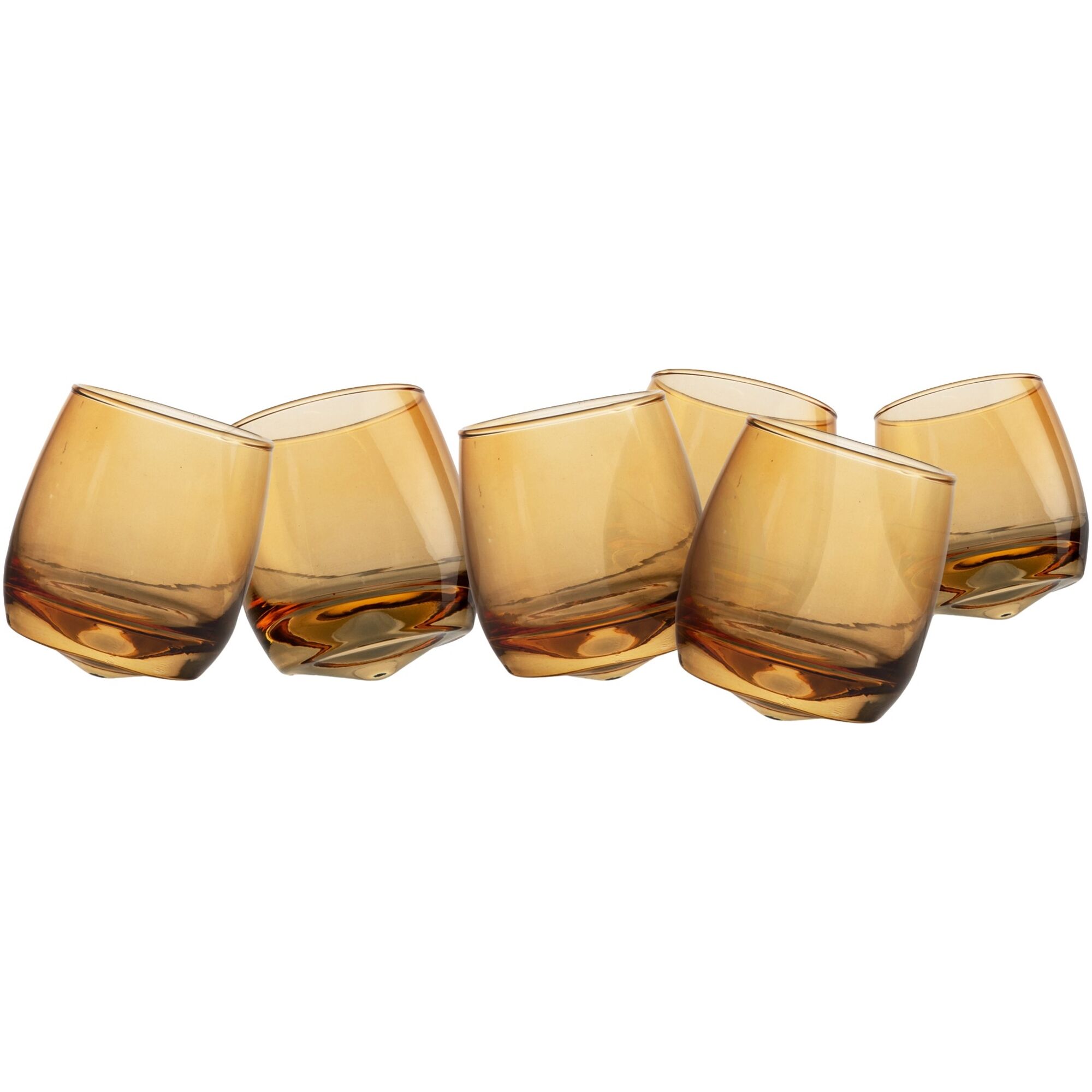 Sagaform tumbler med rund bund 6-pak, amber