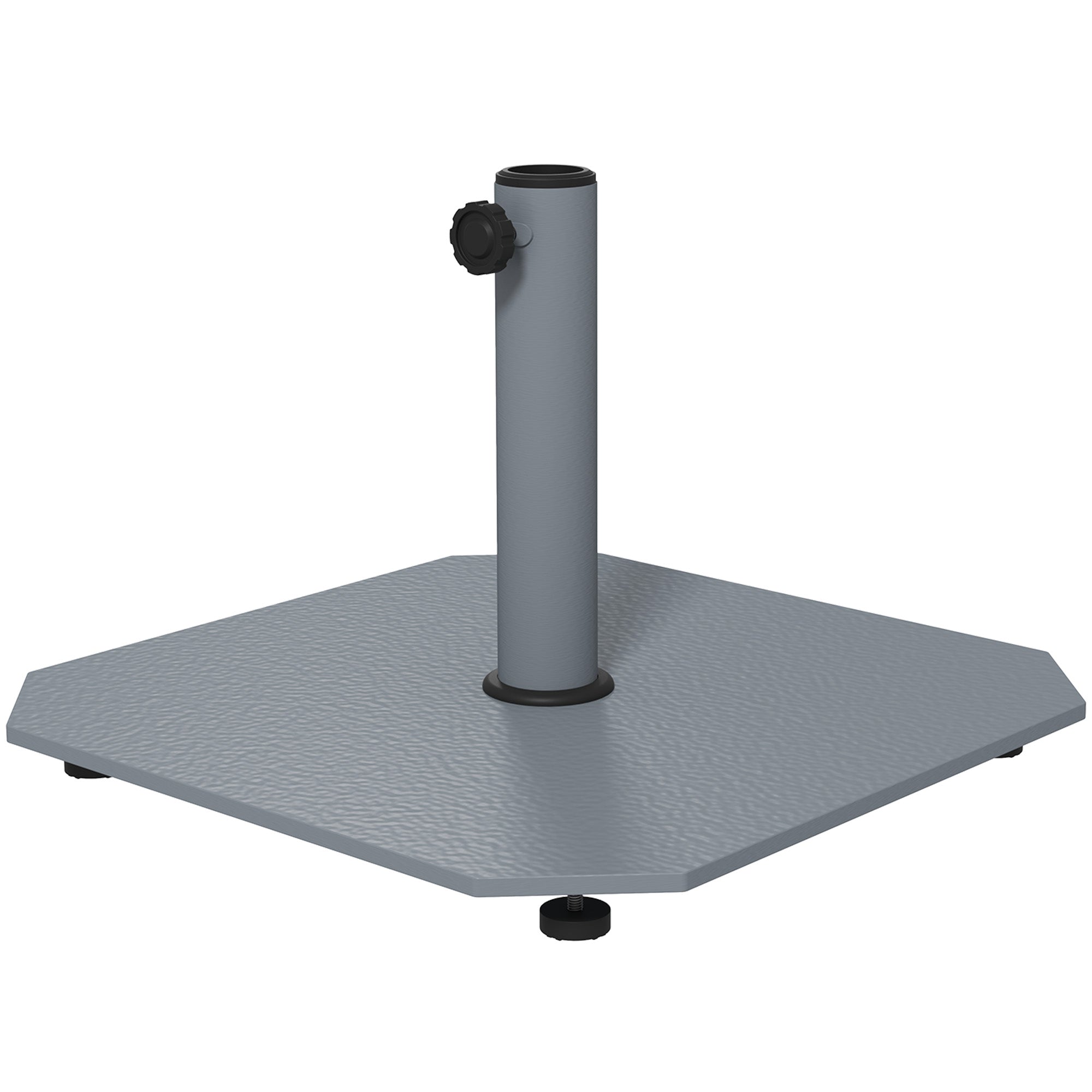 Metal parasolfod 18,5 kg parasolfod, firkantet paraplyholder til parasol 32/38/48 mm