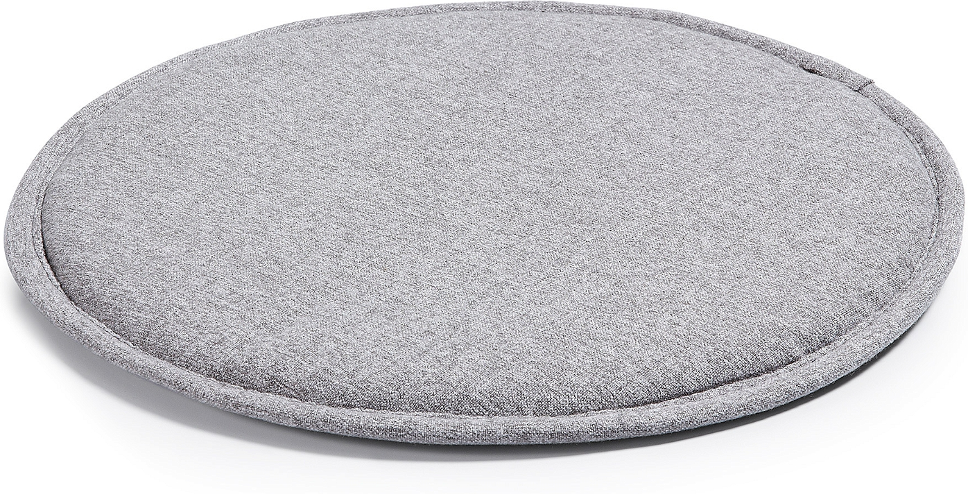 Sædehynde Kave Home Silke Ø35 x H2,5 cm grå polyester/akrylfibre, pletbestandigt, Teflon-behandlet