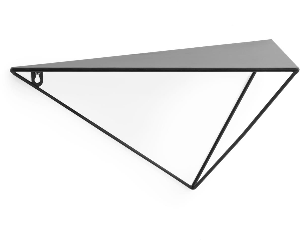 Væghylde Kave Home Teg, sort pulverlakeret stål, 20Ã40Ã20 cm