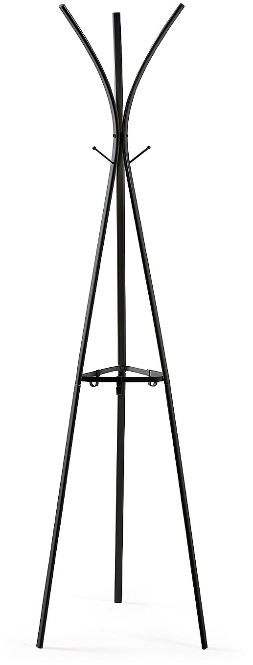 Stumtjener/hattehylde Kave Home Stearn sort metal med 9 kroge H183xB42xL50 cm