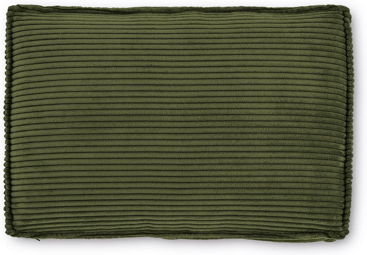 Sofa-tilbehørspude Kave Home Blok i fløjl, grøn 60x15x40 cm