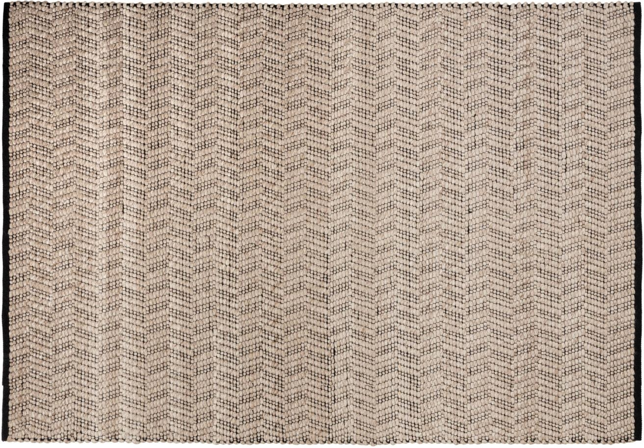 Gulvtæppe Kave Home Neida 160x230 cm gråt håndvævet uld- og viskosetæppe