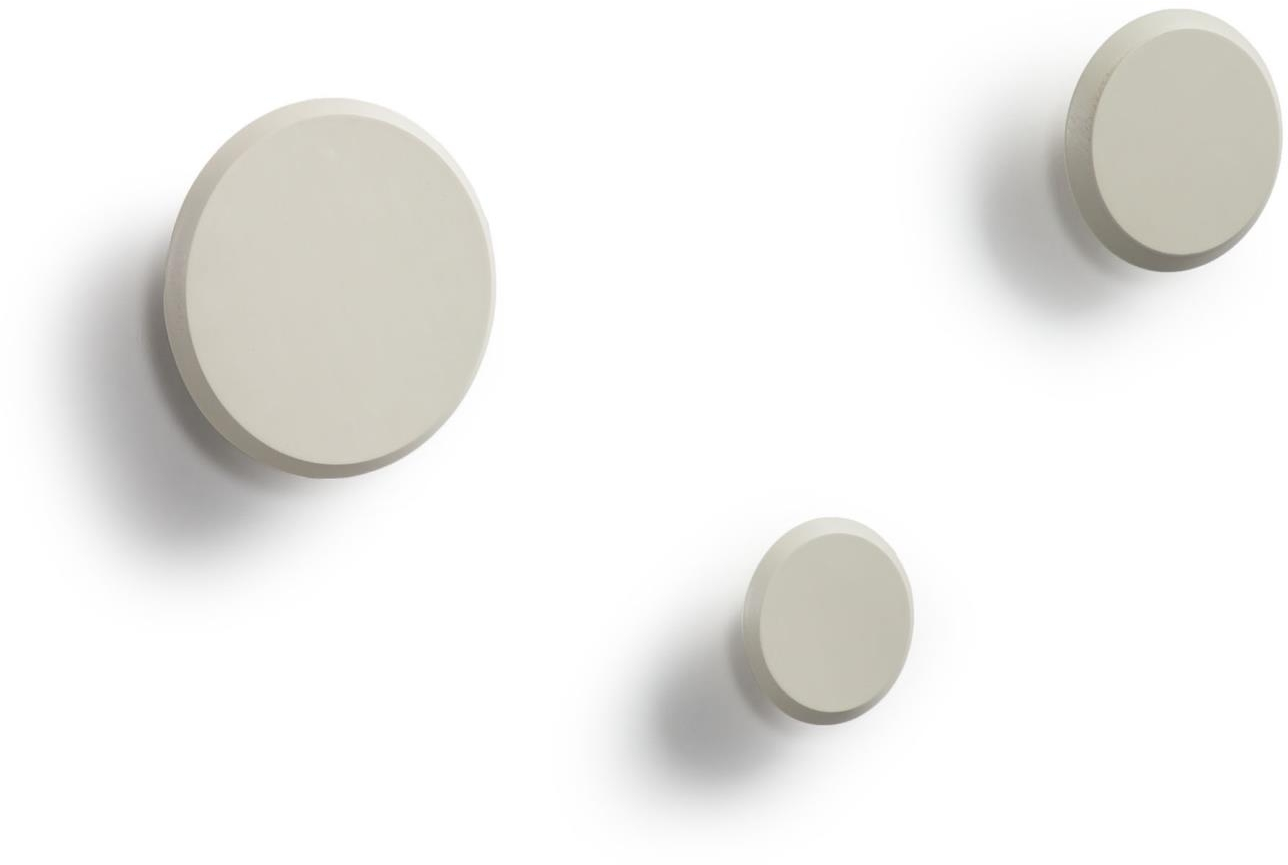 Væghængt knagerække Kave Home Nadua  -  3 knager, massiv bøgetræ, beige