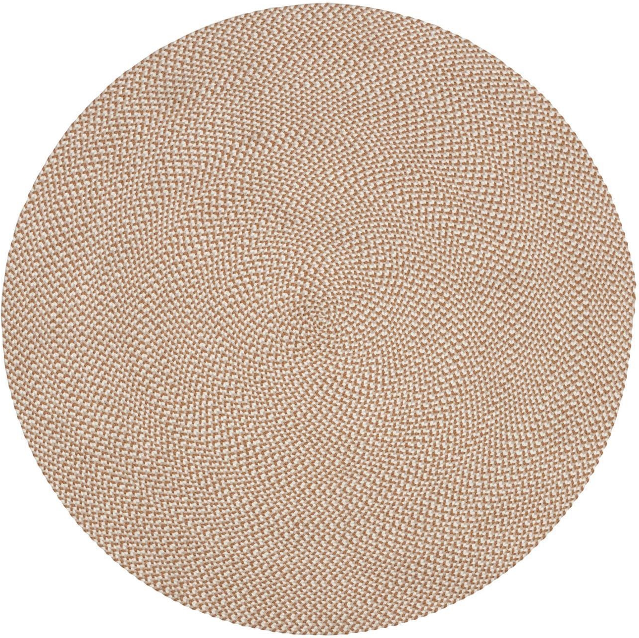 Gulvtæppe Kave Home Rodhe rund Ø150 cm beige  -  100% genanvendt PET, UV- & vandafvisende