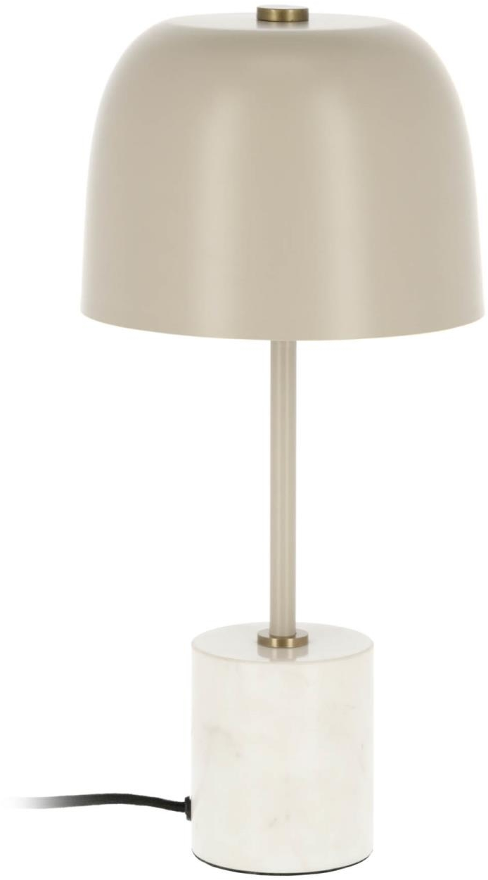 Bordlampe Kave Home Alish  -  moderne lampe med marmorbase H42 cm beige