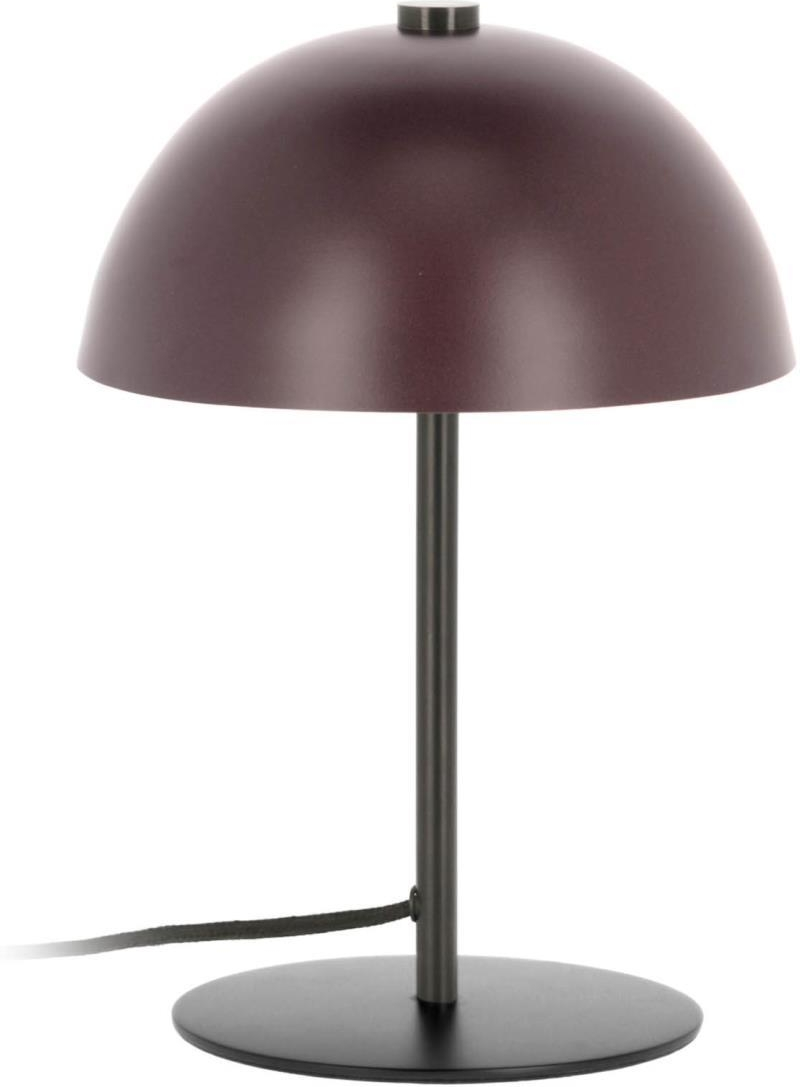 Bordlampe Kave Home Aleyla  -  Rød metal med stofbelagt kabel Ø22 x H33 cm
