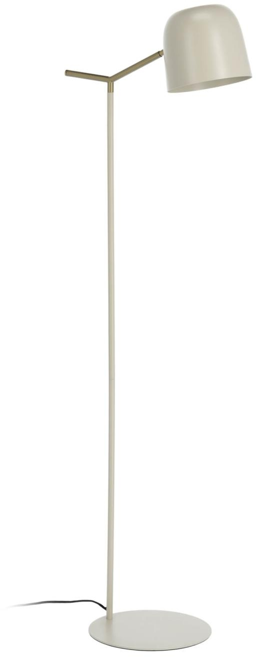 Gulvlampe Kave Home Alish H142 x B30 x L47 cm Beige metal med guldfarvet skærm  -  moderne designerlampe