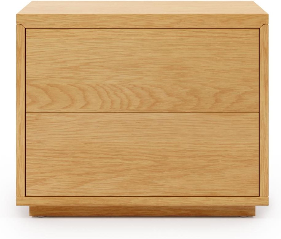 Sengebord natbord Kave Home Abilen  -  FSC-eg finer, nordisk design, blødlukkende skuffer, justerbare fødder