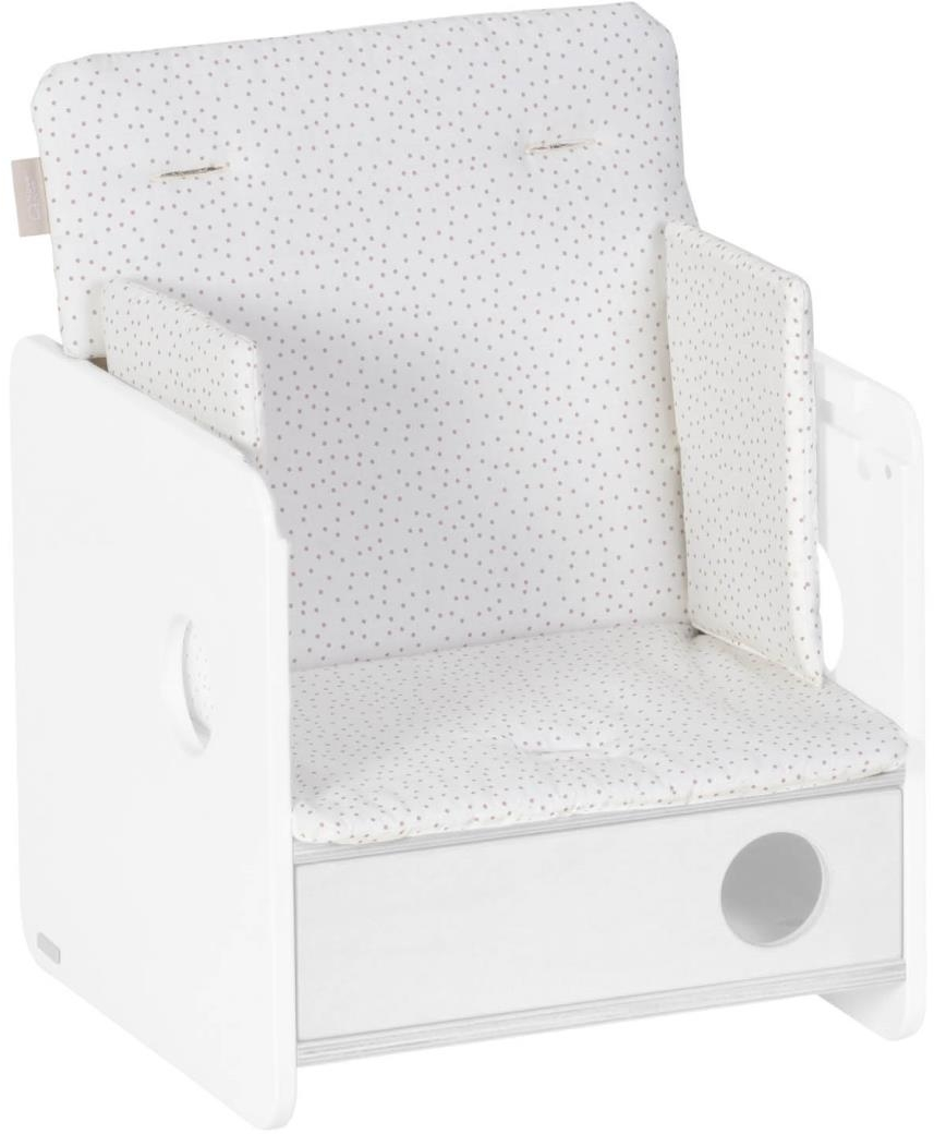 Hynder til børnestol Kave Home Nuun 1Ã58Ã65 cm, økologisk bomuld, hvid