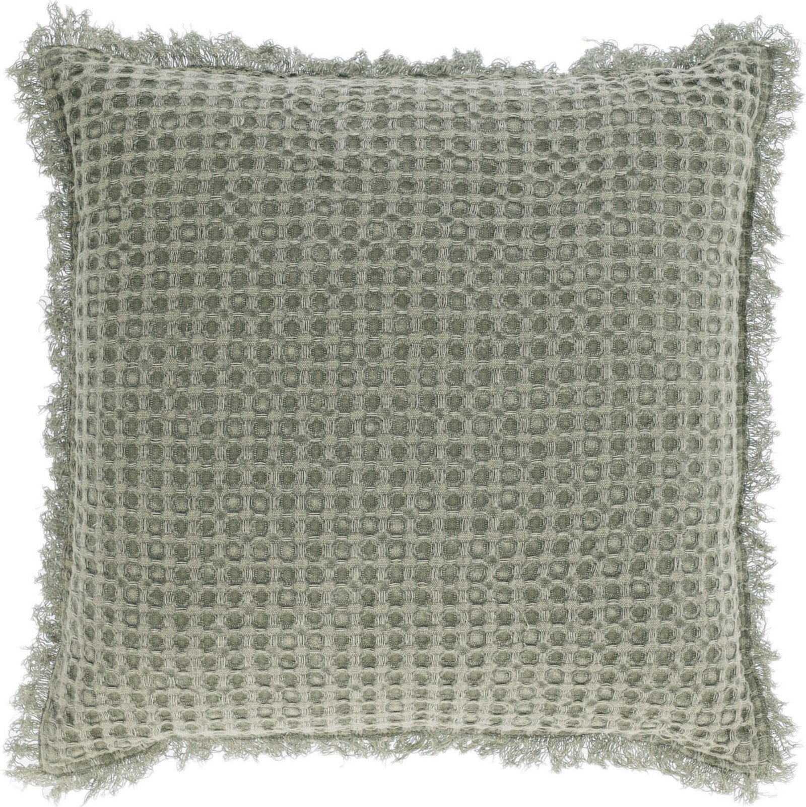 Kave Home Shallow pudebetræk 45 x 45 cm grøn  -  naturlige fibre til sofa og seng
