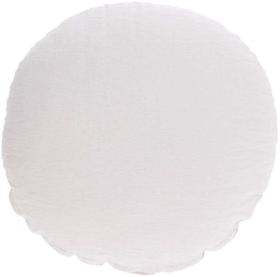 Pudebetræk Kave Home Tamanne 100% hør, 45x45 cm hvid, maskinvaskbart med lynlås