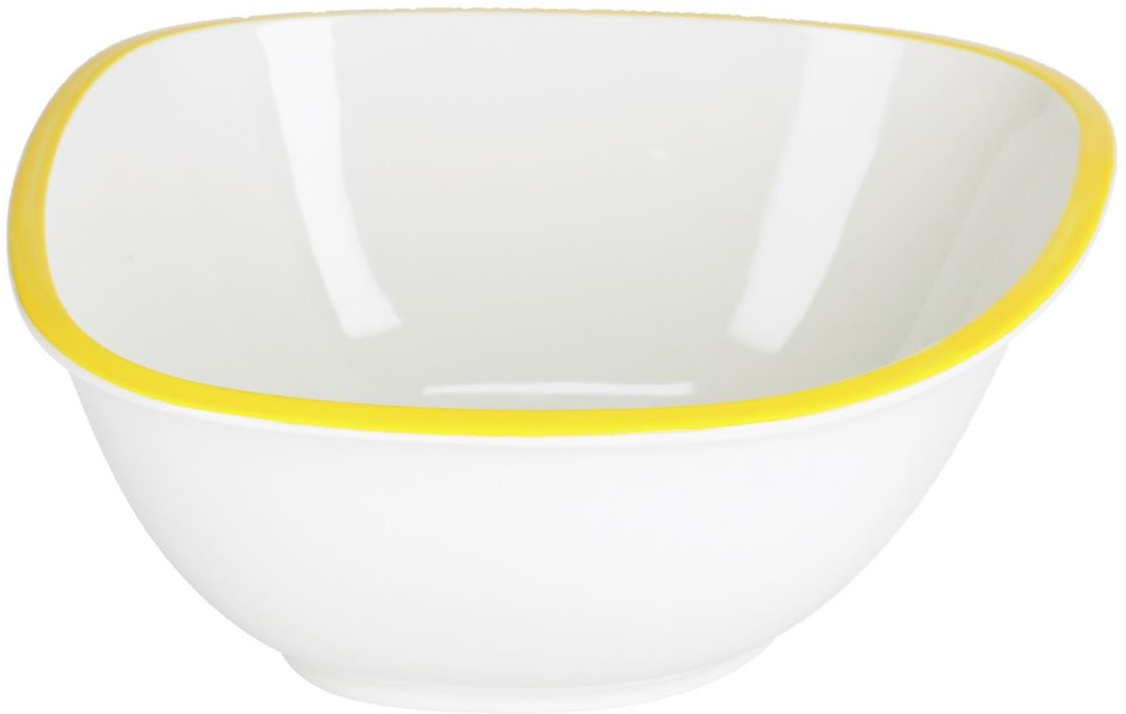 Porcelænsskål Kave Home Odalin gul/hvid Ø24 cm 1,5 L  -  moderne nordisk design