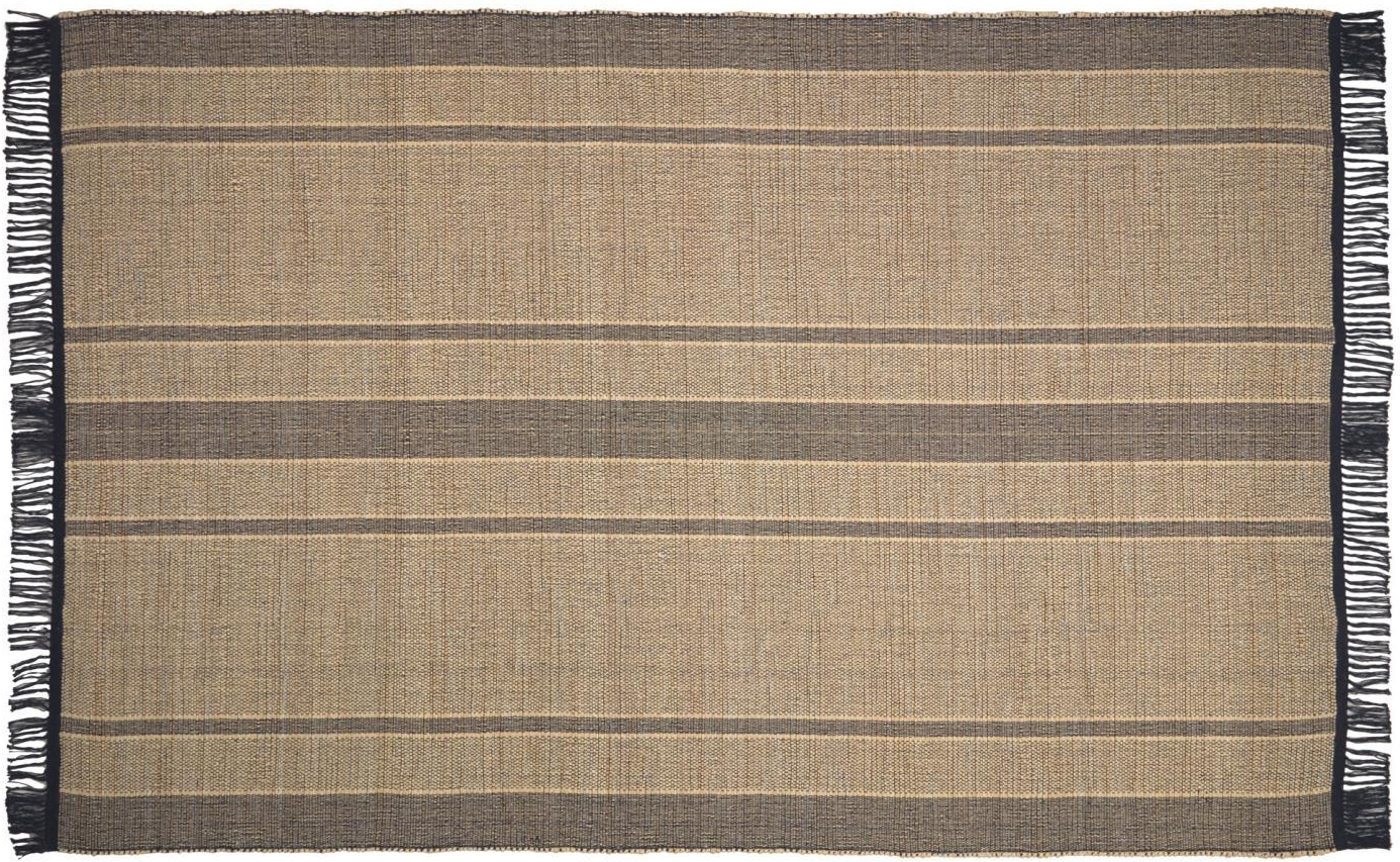 Gulvtæppe Kave Home Brunilda 200Ã300 cm i naturfibre  -  sort/brun rustik kolonial