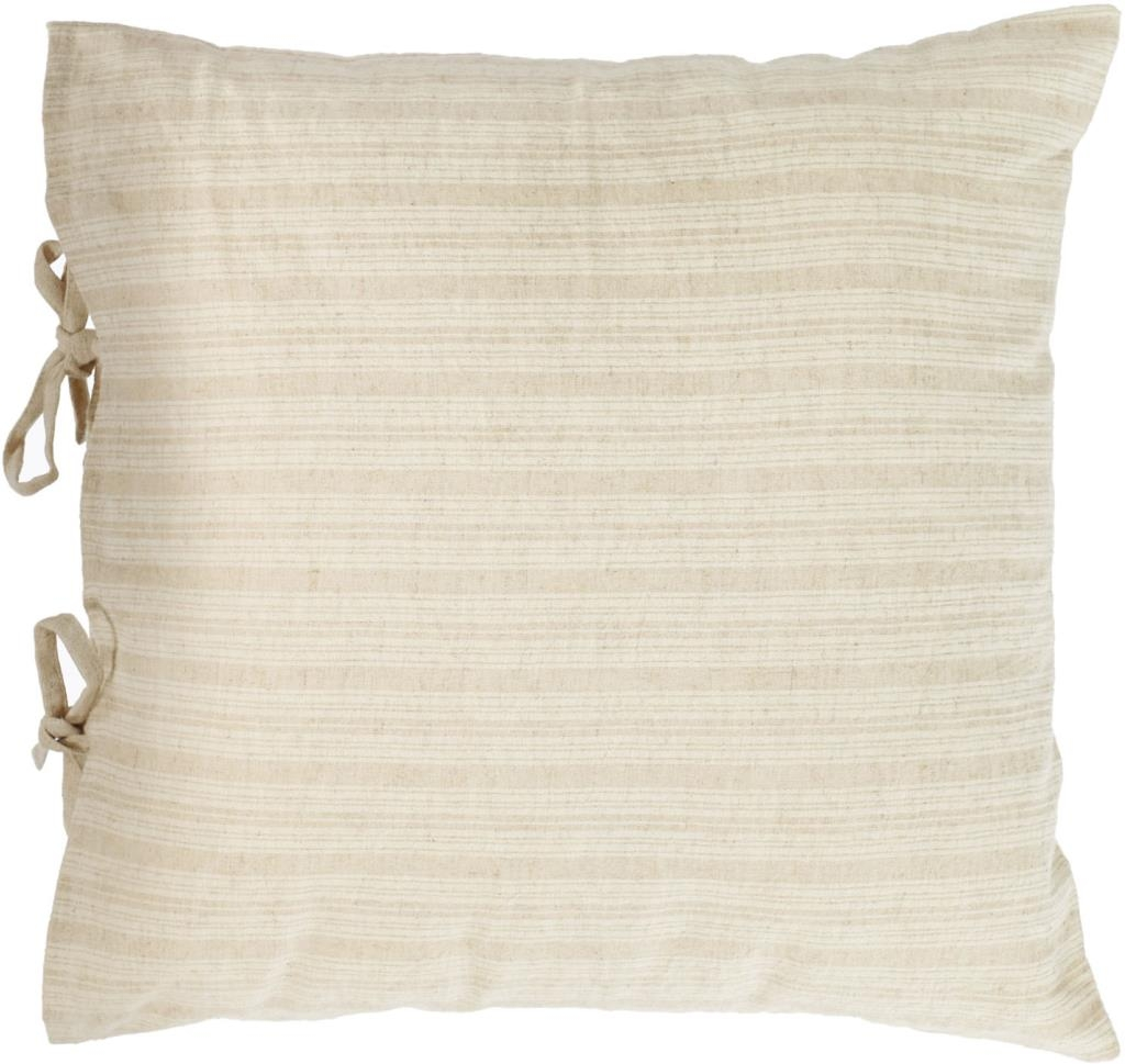 Pudebetræk Kave Home Etna 45x45 cm 100% linned bæredygtigt beige stribet