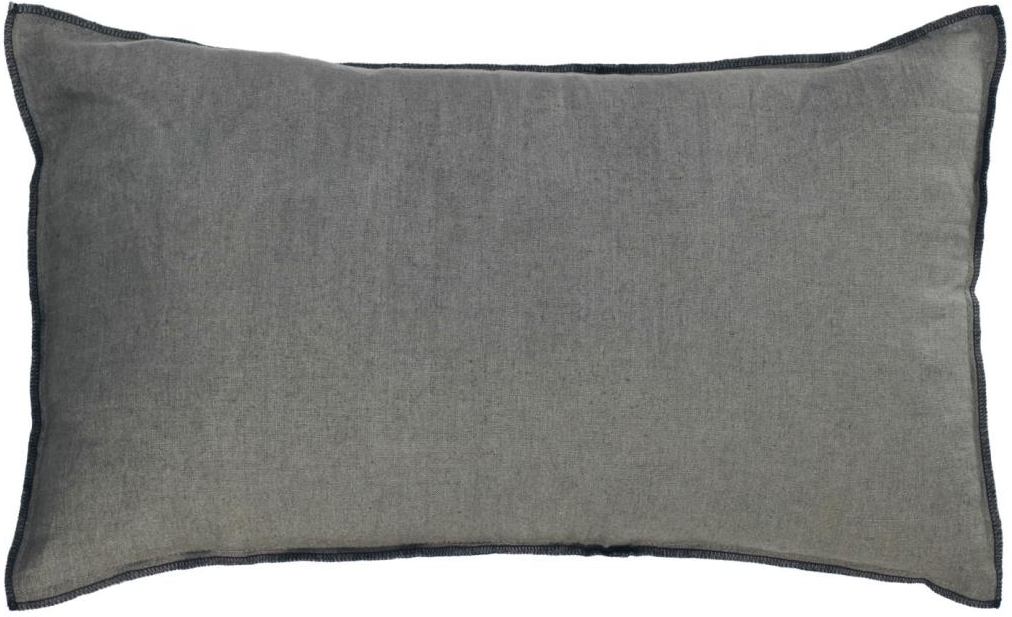 Pudebetræk Kave Home Elea 100% linned mørkegrå 30x50 cm bæredygtigt nordisk design