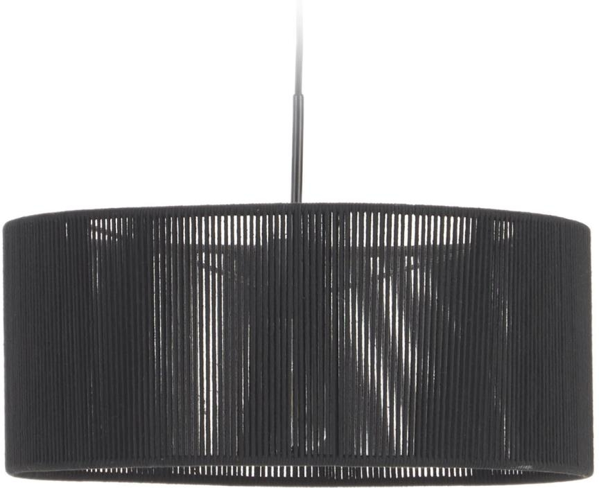 Pendel loftslampe Kave Home Cantia sort håndvævet bomuld Ø47 cm