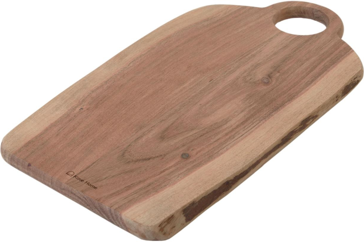 Serveringsbræt Kave Home Syriana 40x20 cm massivt akacietræ natur