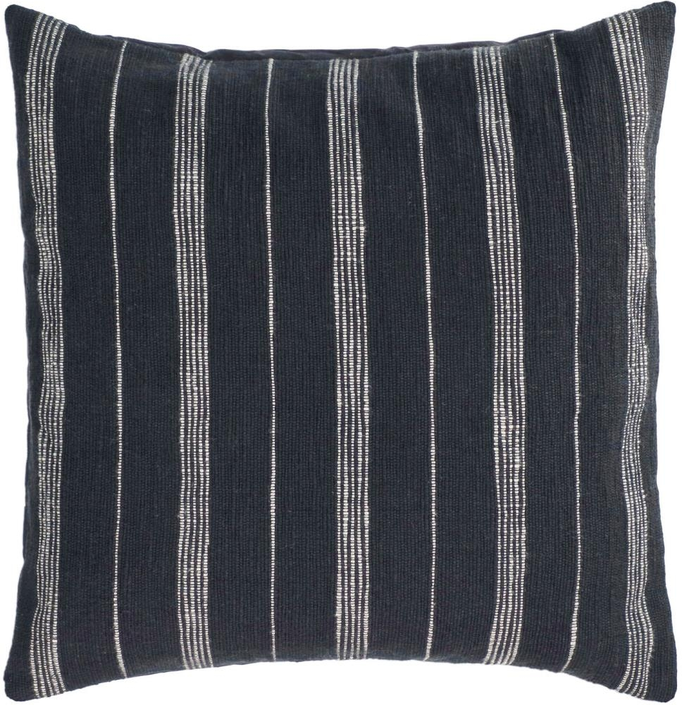 Pudebetræk Kave Home Adalgisa 45x45 cm stribet sort/hvid 100% bomuld
