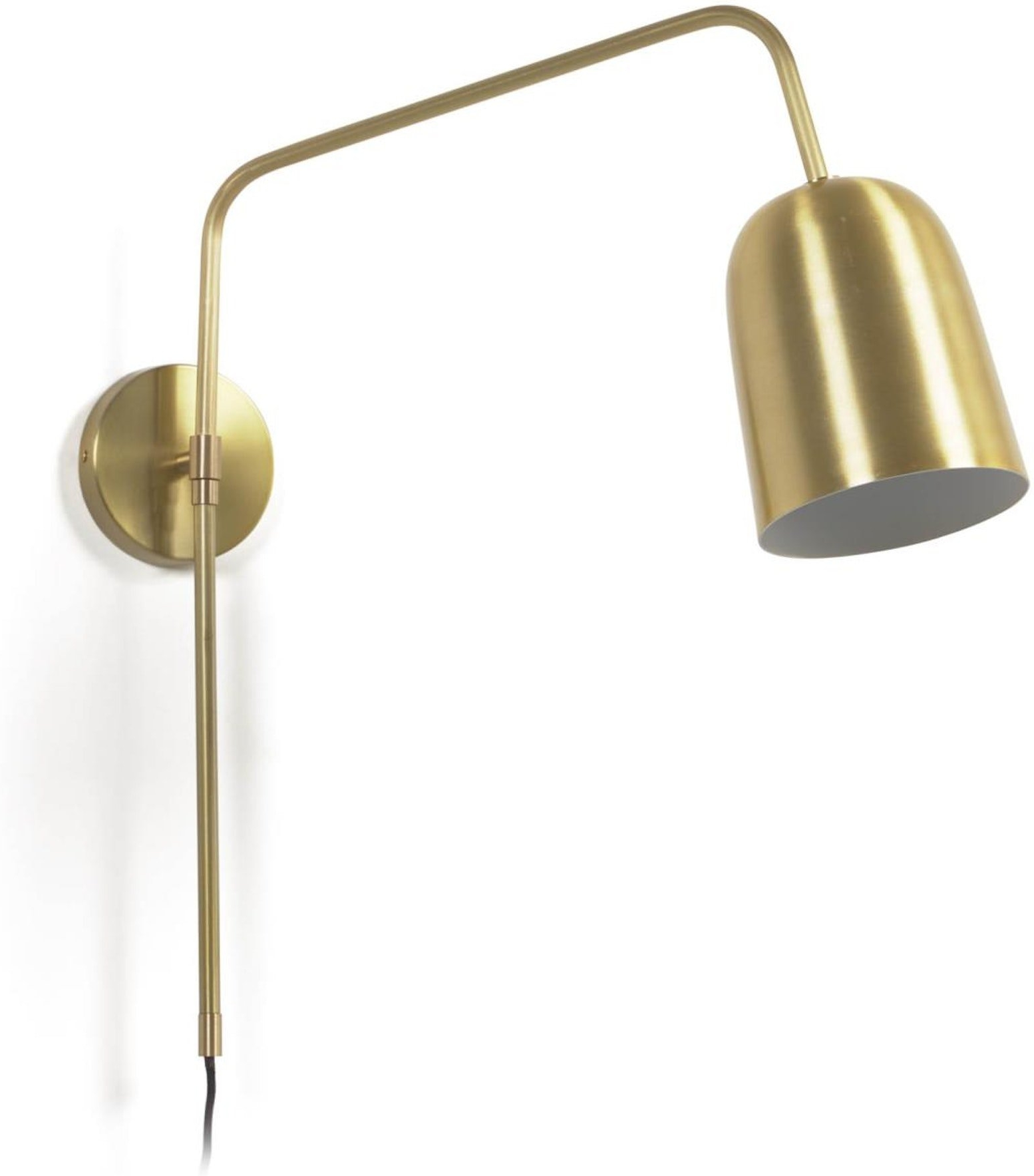 Væglampe Kave Home Audrie  -  guldmetal H60 x B15 x L58 cm