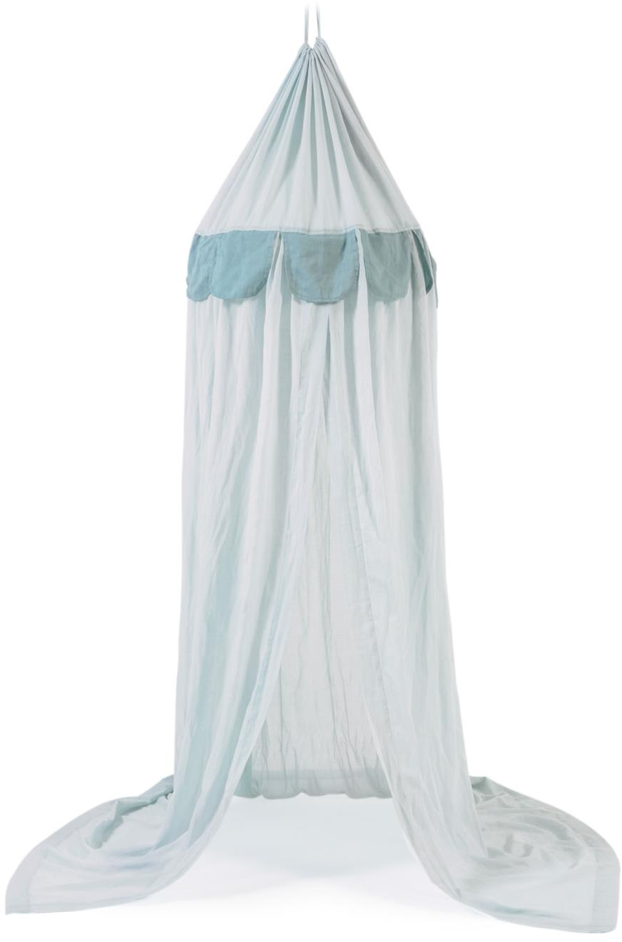 Baldakin Kave Home Carelene børnesengehimmel, blå 100% bomuld Ø60ÃH230 cm