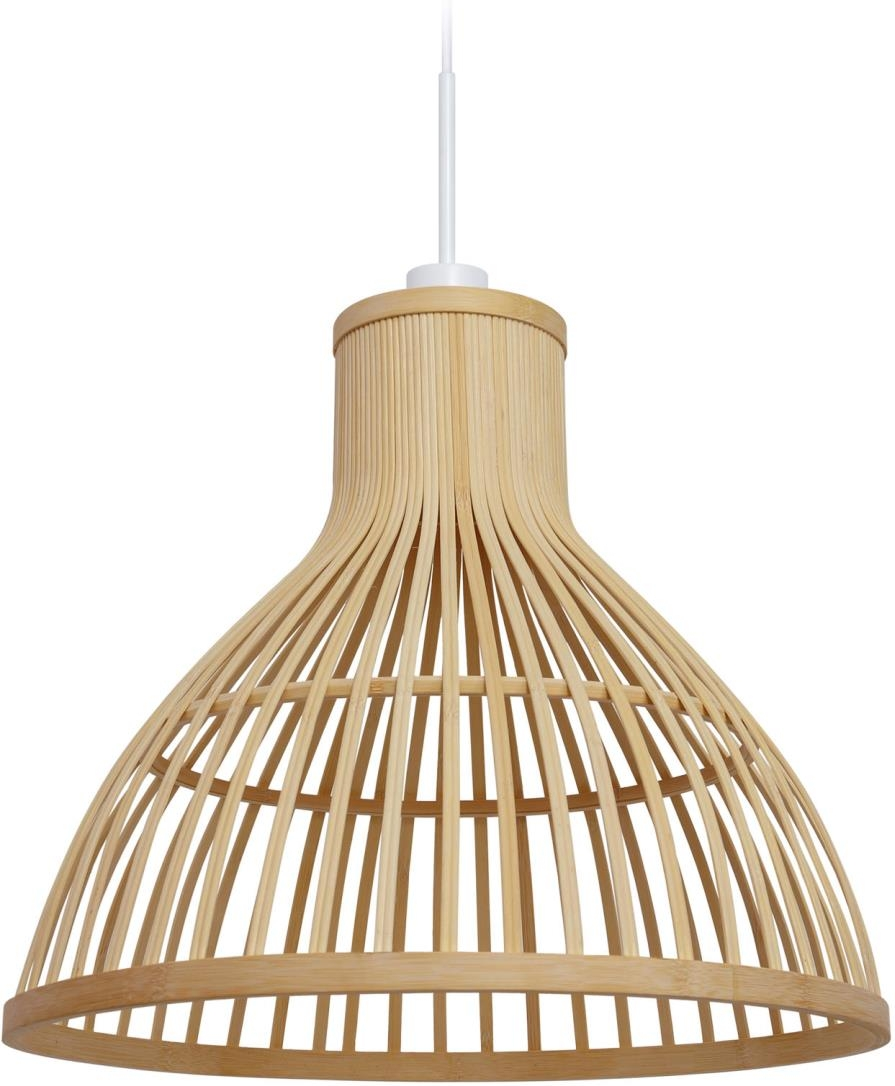 Pendel loftslampe Kave Home Nathaya håndvævet bambus Ø46 cm