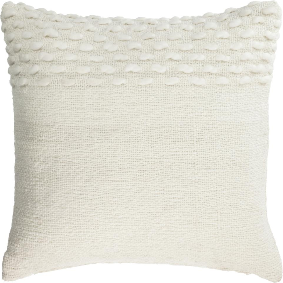 Pudebetræk 45x45 cm Kave Home Beva, hvidt med unik reliefeffekt
